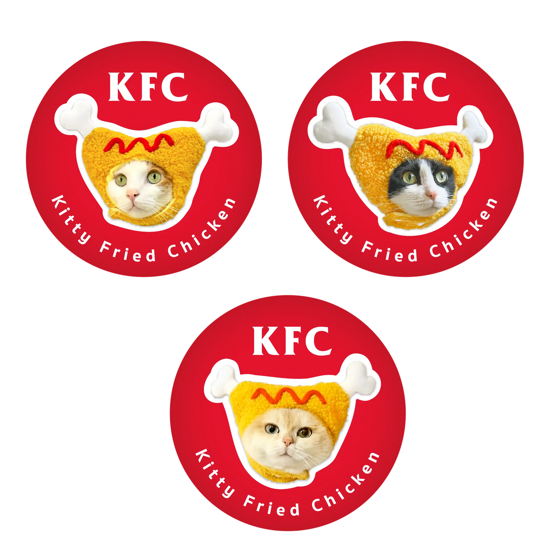 新品上市KFC-炸雞帽-Kitty-Fried-Chicken-hat CatBox 毛貓盒玩